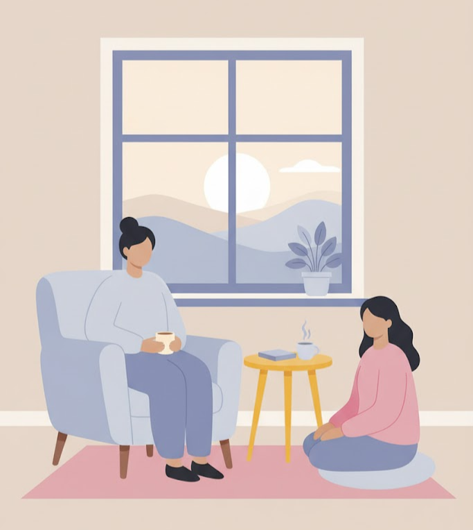 A calm and supportive therapy setting